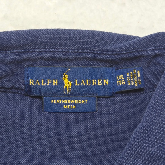 Ralph Lauren Featherweight Mesh Button Down Shirt Long Sleeve - Mens - Picture 6 of 14